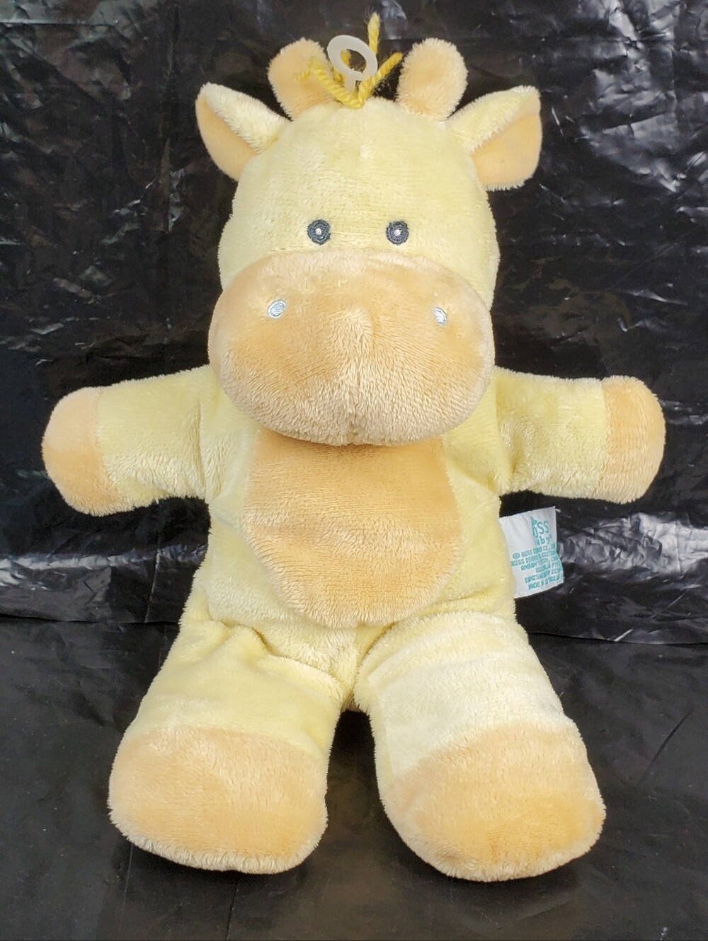 Russ Baby Vintage Giraffe Stuffed Animal Plush Toy Rattle Inside Sewn Eyes - EUC
